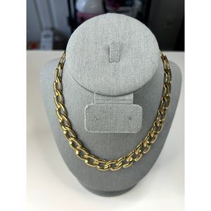 Vintage Monet Gold Tone Chunky Chain Necklace